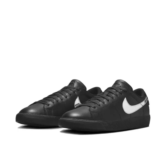 Size 10- 12 Nike Dancer Skateboards x Zoom Blazer SB Low Black Metallic Silver - Picture 3 of 11